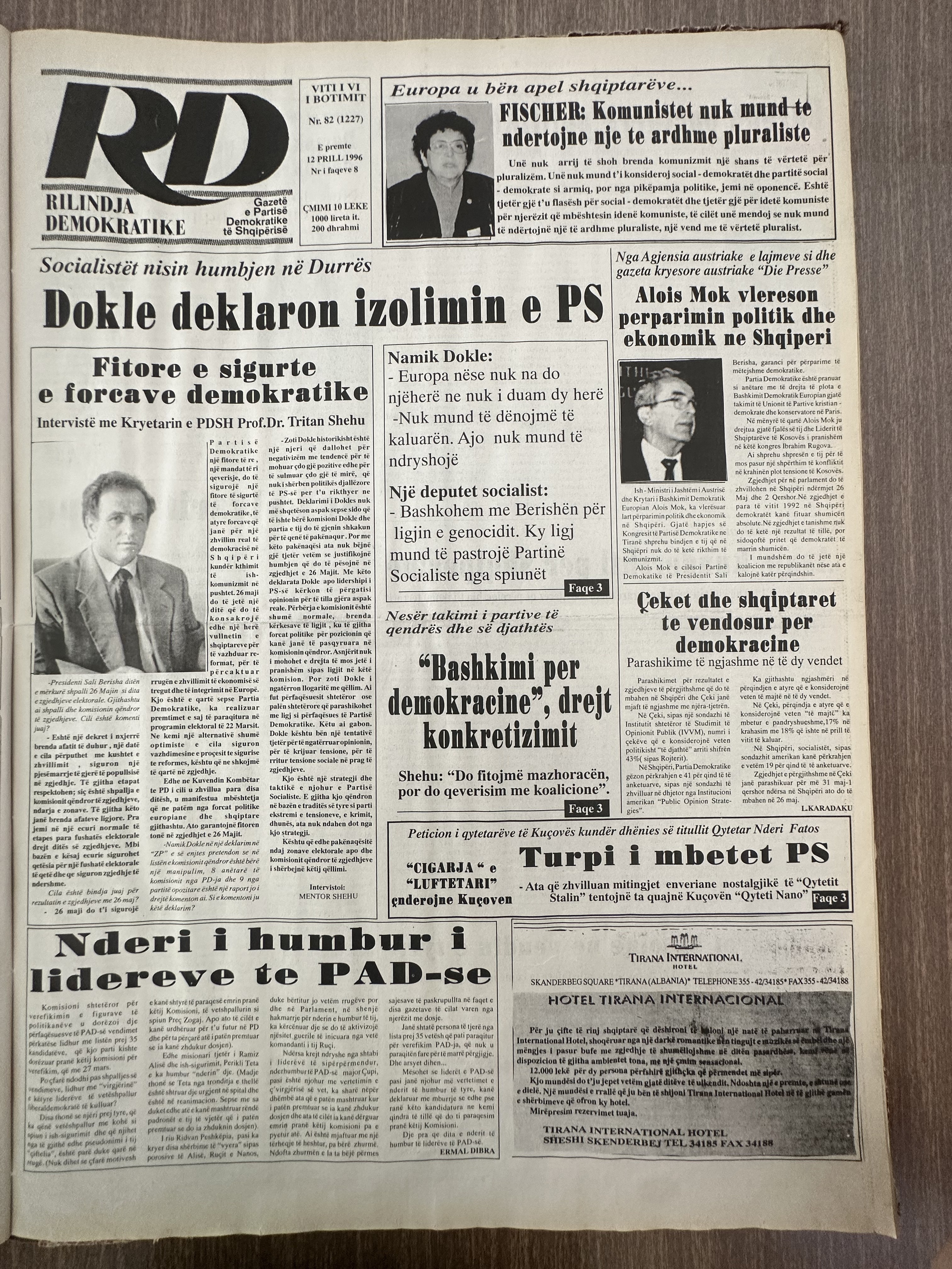Rilindja Demokratike 1996-04-12